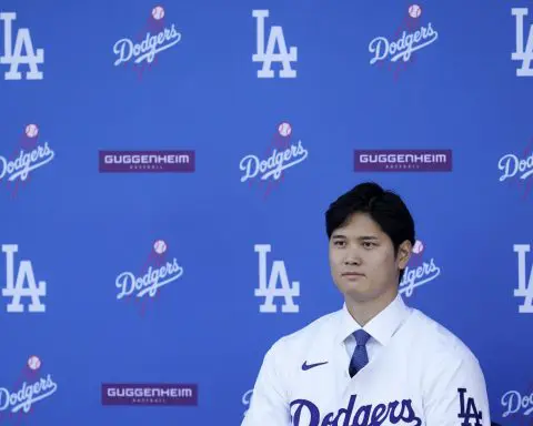 In first news conference with Dodgers, Shohei Ohtani dodges questions about Tommy John surgery