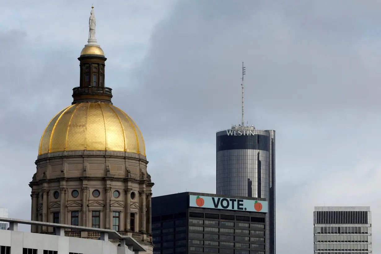 FILE PHOTO: A general view of the Atlanta skyline ahead of nationally significant U.S. Senate and state governor elections in Atlanta, Georgia