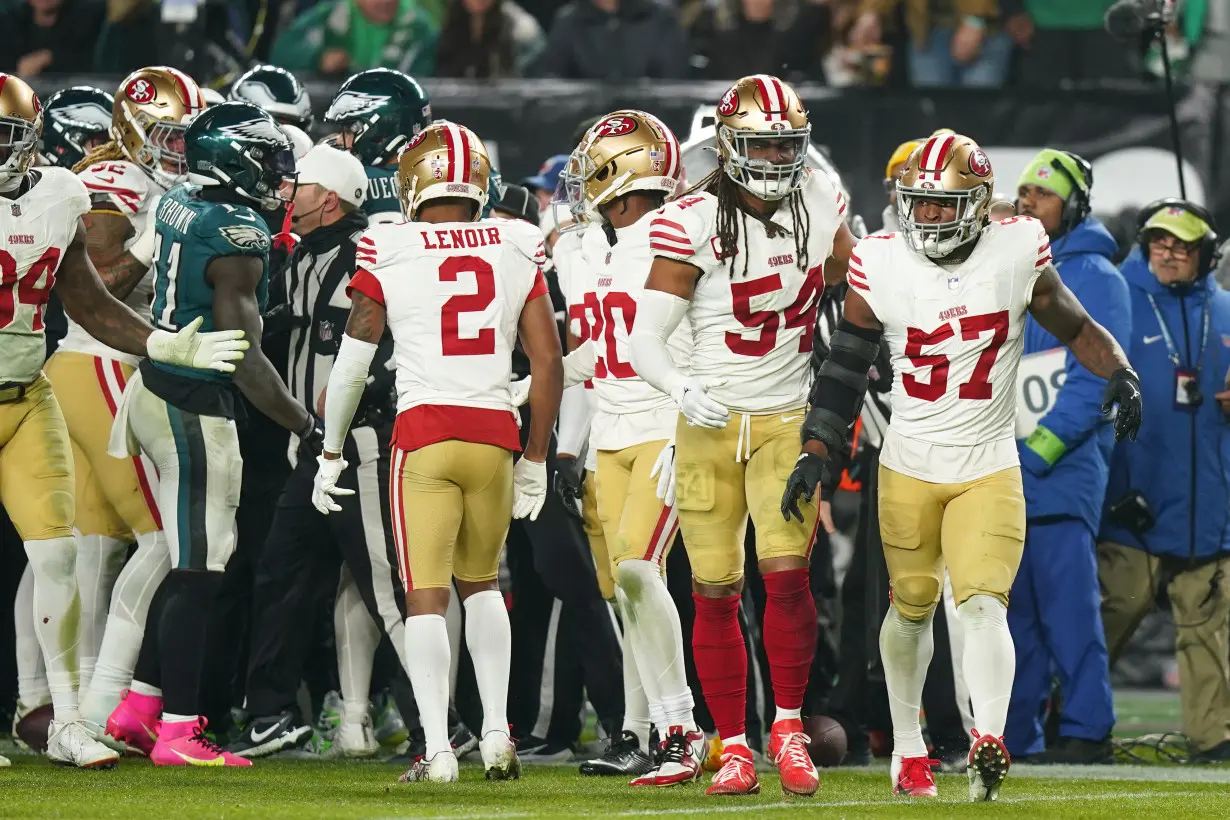 San Francisco's Brock Purdy throws 4 TD passes as 49ers thump injured Hurts, Eagles 42-19