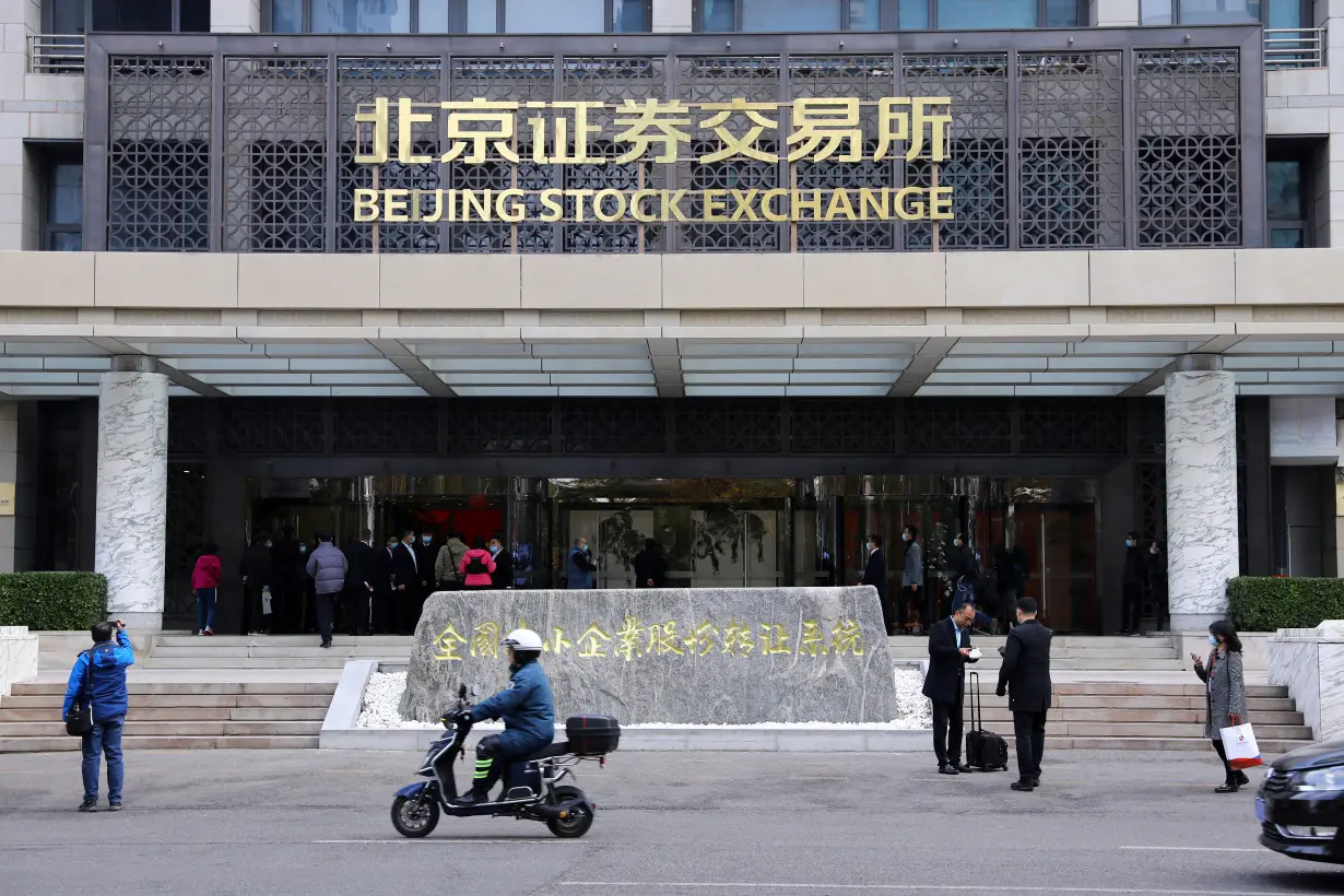 FILE PHOTO: Beijing Stock Exchange kicks off trading