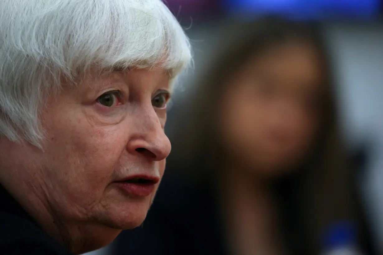 FILE PHOTO: U.S. Treasury Secretary Janet Yellen speaks during an interview in New York City