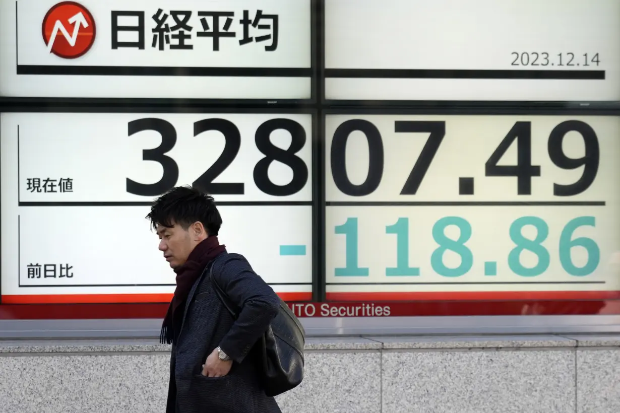 Stock market today: Asian shares are mostly higher after the Dow hits a record high, US dollar falls