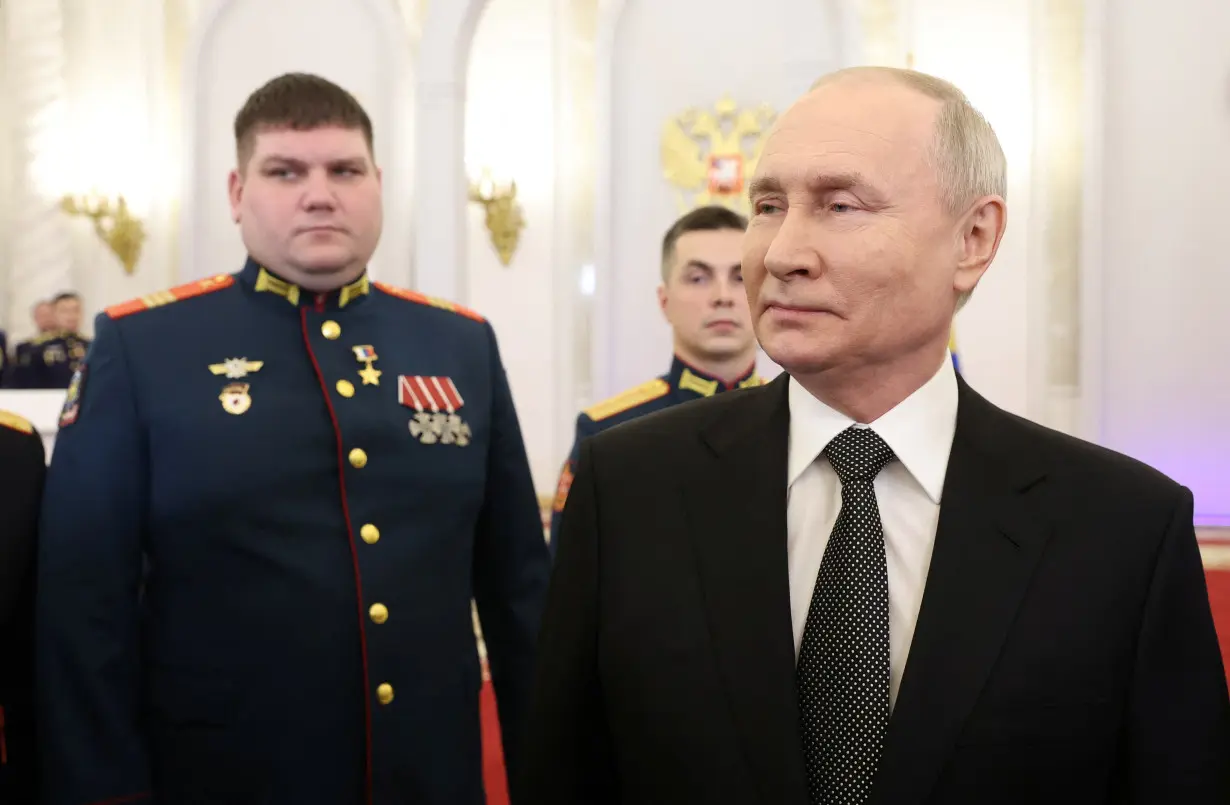 Russia's President Putin attends an awarding ceremony in Moscow