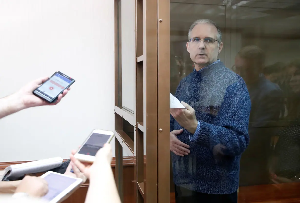 Former U.S. Marine Paul Whelan attends a court hearing in Moscow