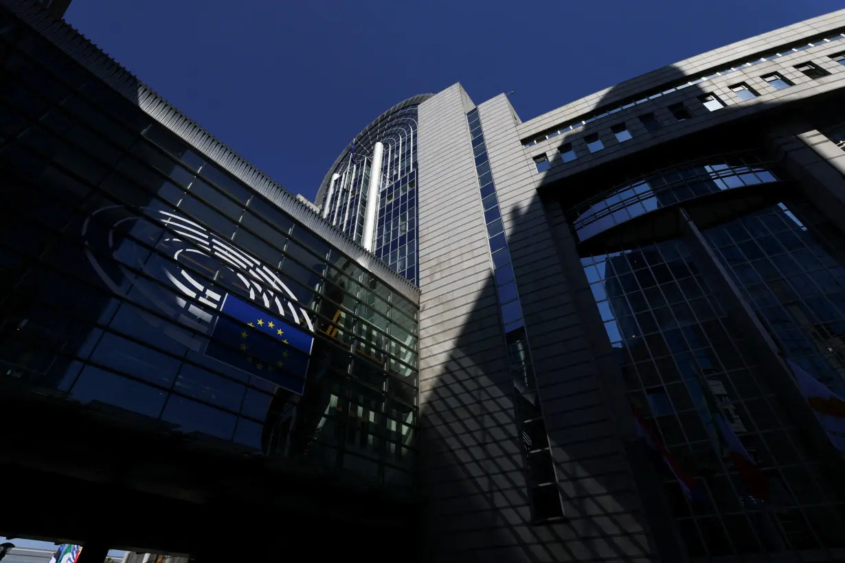 A general view of the building of EU parliament in Brussels