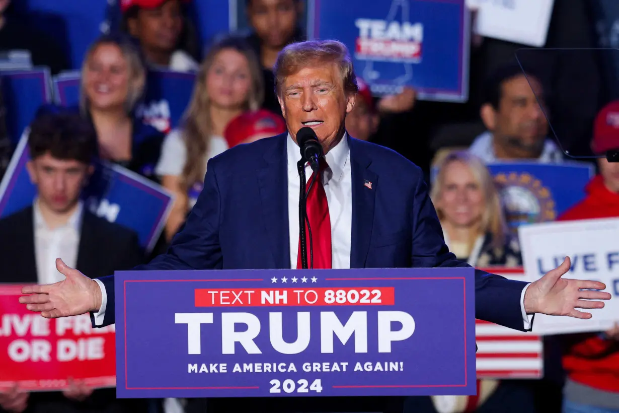 FILE PHOTO: Republican presidential candidate and former U.S. President Donald Trump's rally in Durham