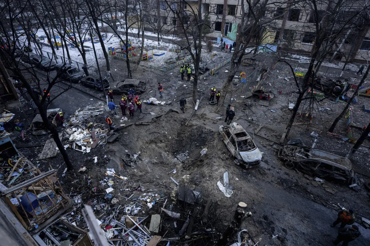 A Russian missile attack on Kyiv wounds at least 53 as Ukraine pleads for more European support
