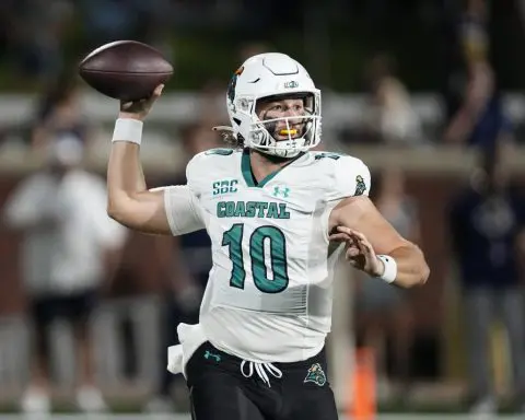 Coastal Carolina QB Grayson McCall announces he is transferring to NC State