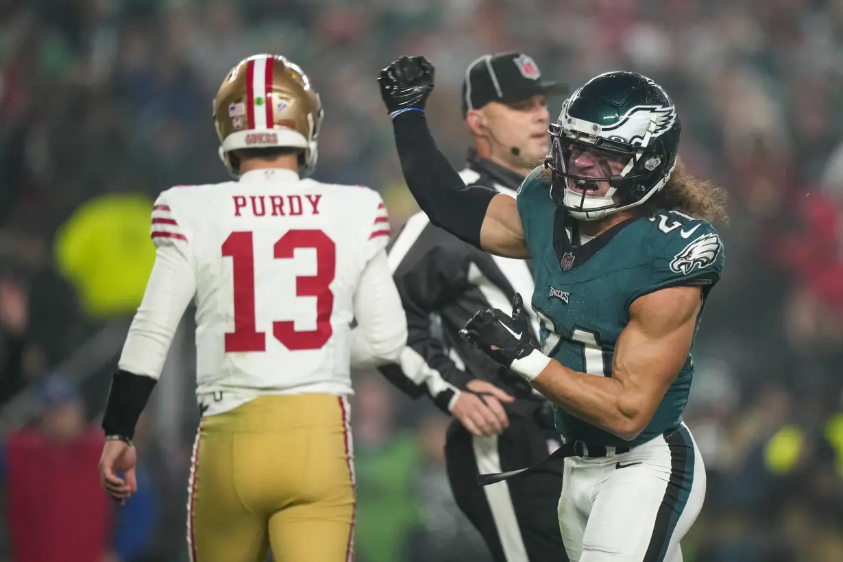 San Francisco's Brock Purdy throws 4 TD passes as 49ers thump injured Hurts, Eagles 42-19