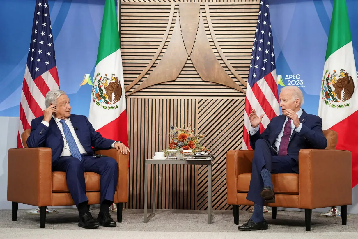 FILE PHOTO: U.S. President Biden meets with Mexican President Lopez Obrador