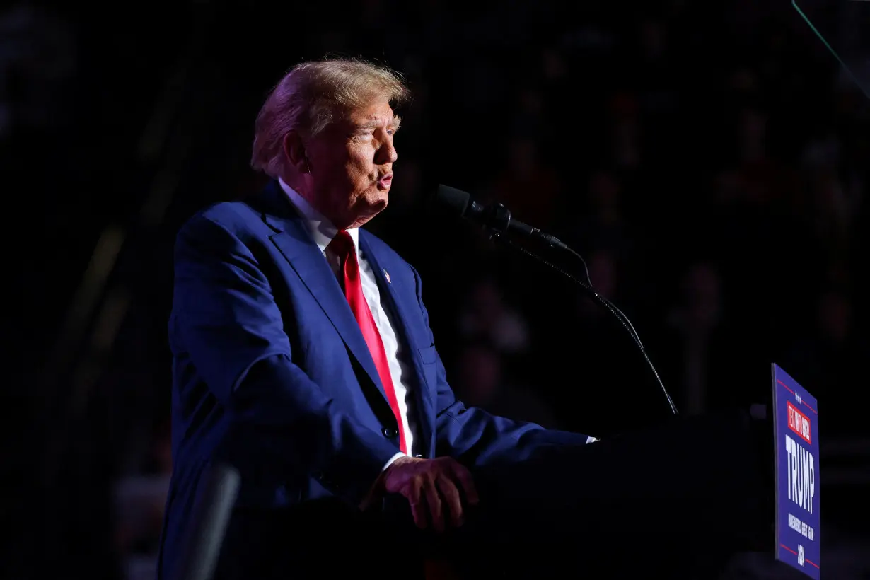 Republican presidential candidate and former U.S. President Donald Trump's rally in Durham