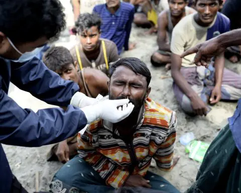 Over 300 Rohingya Muslims fleeing Myanmar arrive in Indonesia's Aceh region after weeks at sea