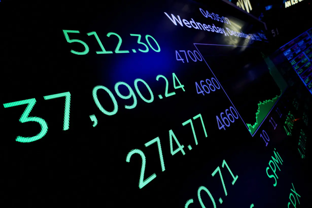 Traders work on the floor of the NYSE in New York