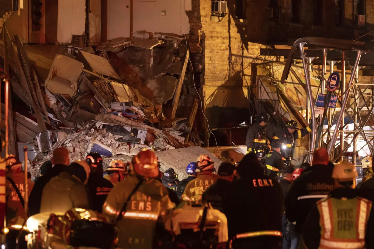 No victims found in huge debris pile after corner of Bronx apartment building collapses