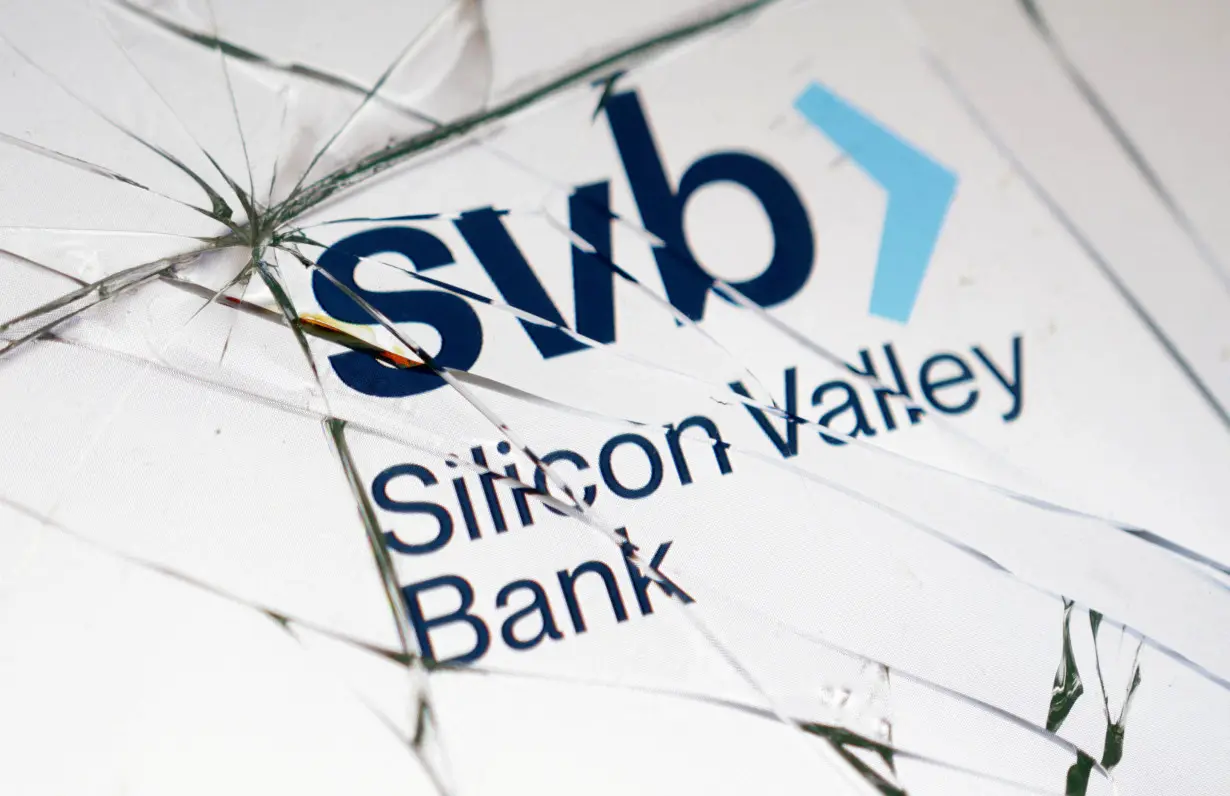 FILE PHOTO: Illustration shows Silicon Valley Bank logo