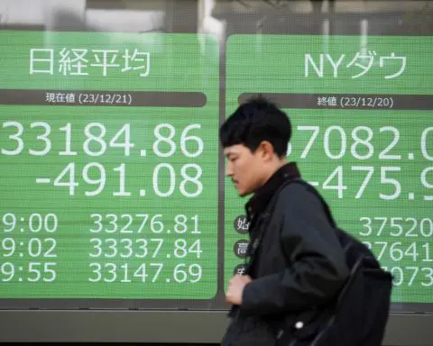 Stock market today: Asian shares fall as Wall Street retreats, ending record-setting rally