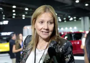 FILE PHOTO: GM's Mary Barra at North American International Auto Show in Detroit