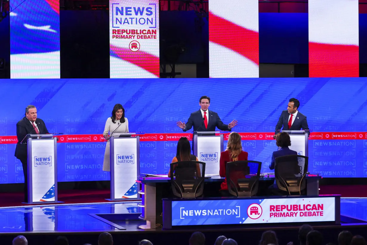 Republican U.S. presidential candidates participate in their fourth debate of the 2024 U.S. presidential campaign in Tuscaloosa, Alabama