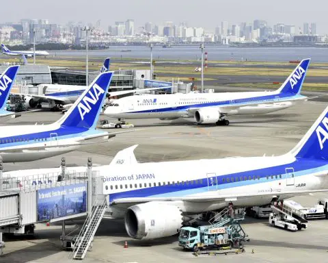 A Japanese domestic flight returns to airport with crack on a cockpit window. No injuries reported.