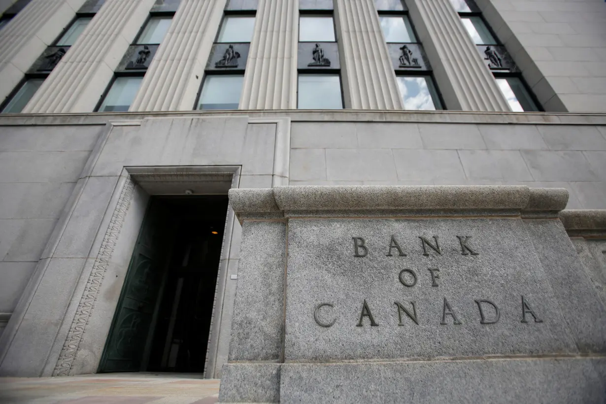 A sign is pictured outside the Bank of Canada building in Ottawa