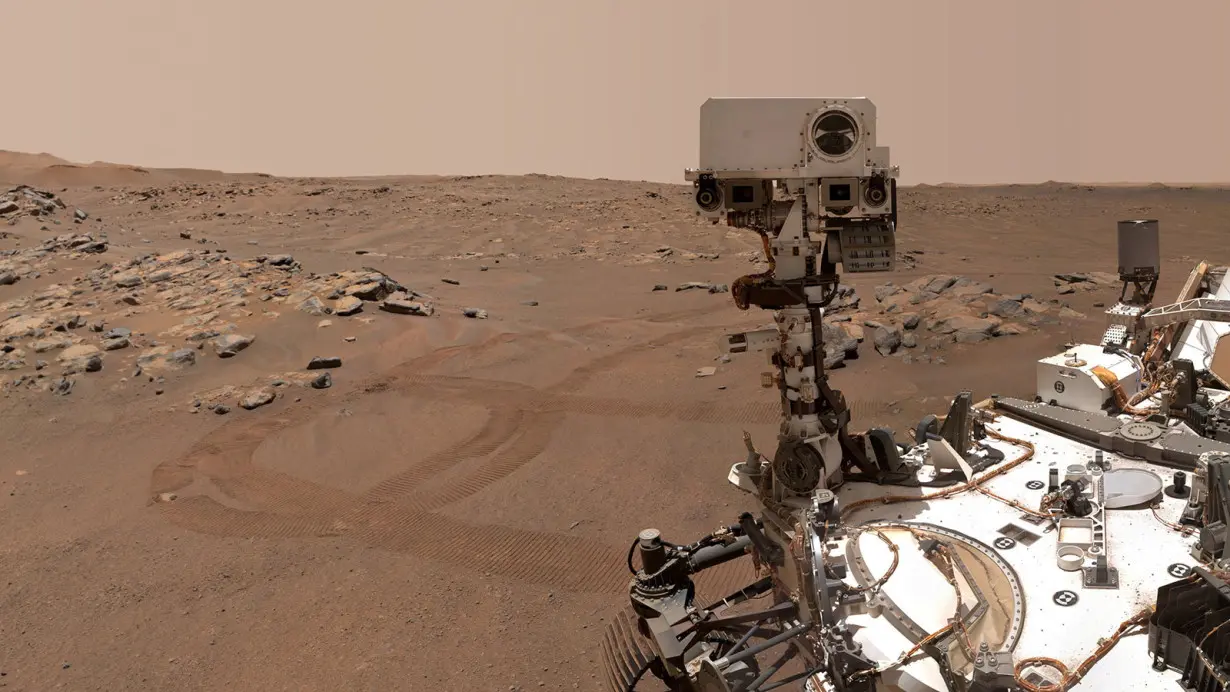 NASA’s Perseverance Mars rover is seen in a 