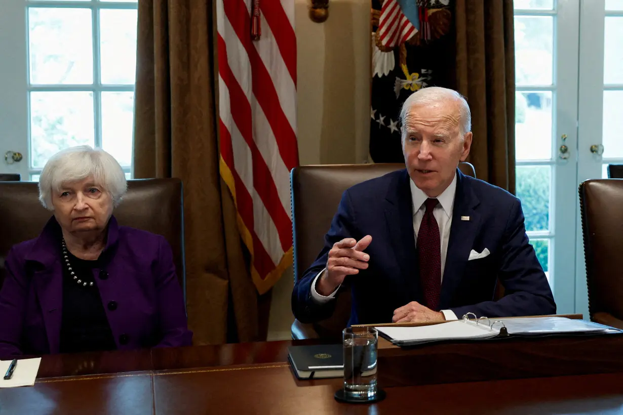 FILE PHOTO: U.S. President Biden holds a cabinet meeting in Washington
