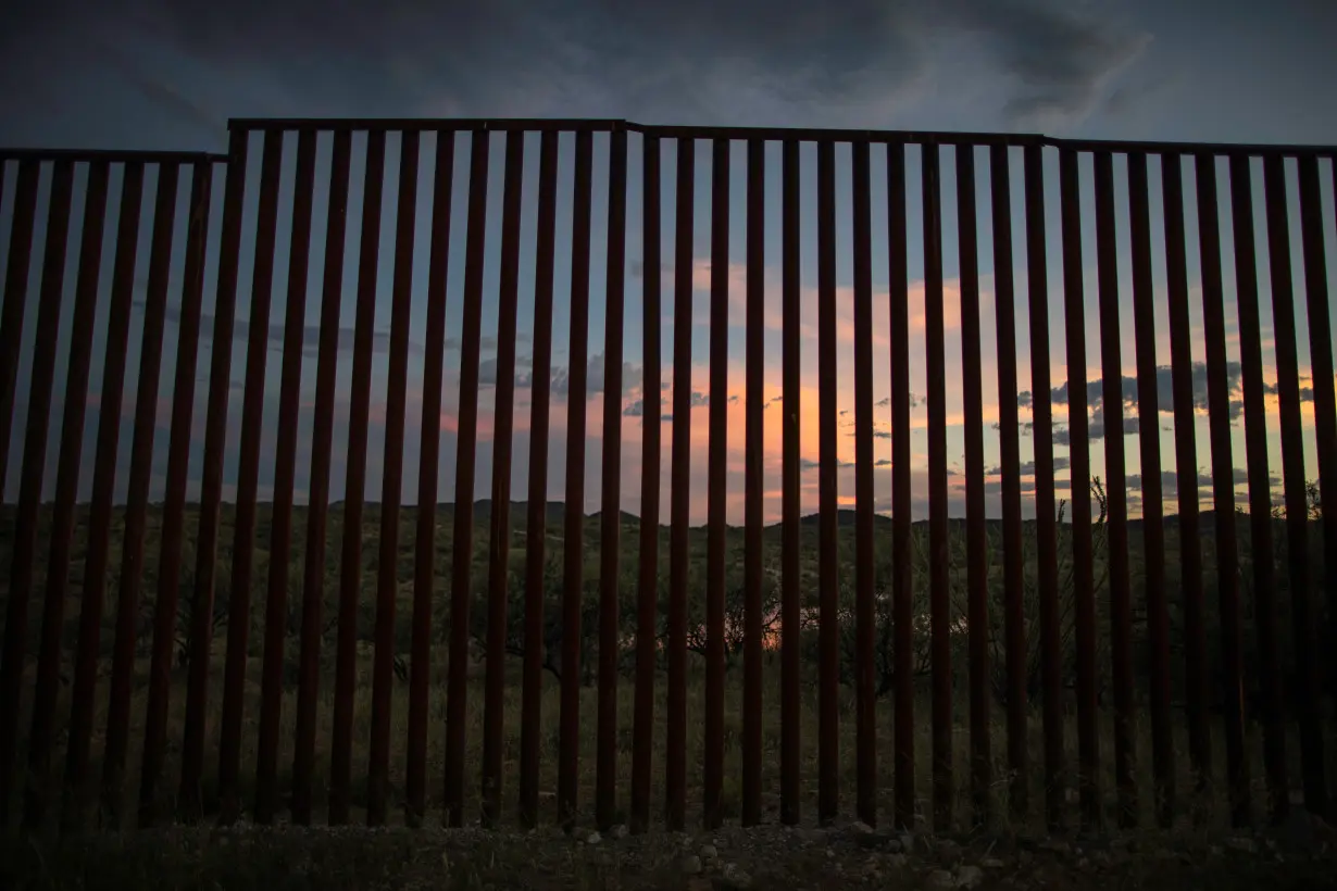 The U.S.-Mexico border is seen near Sasabe