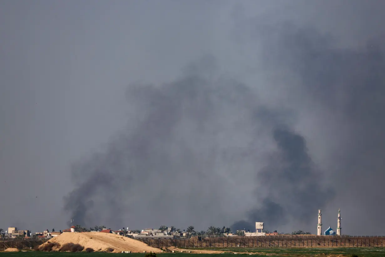 Smoke rises from Gaza