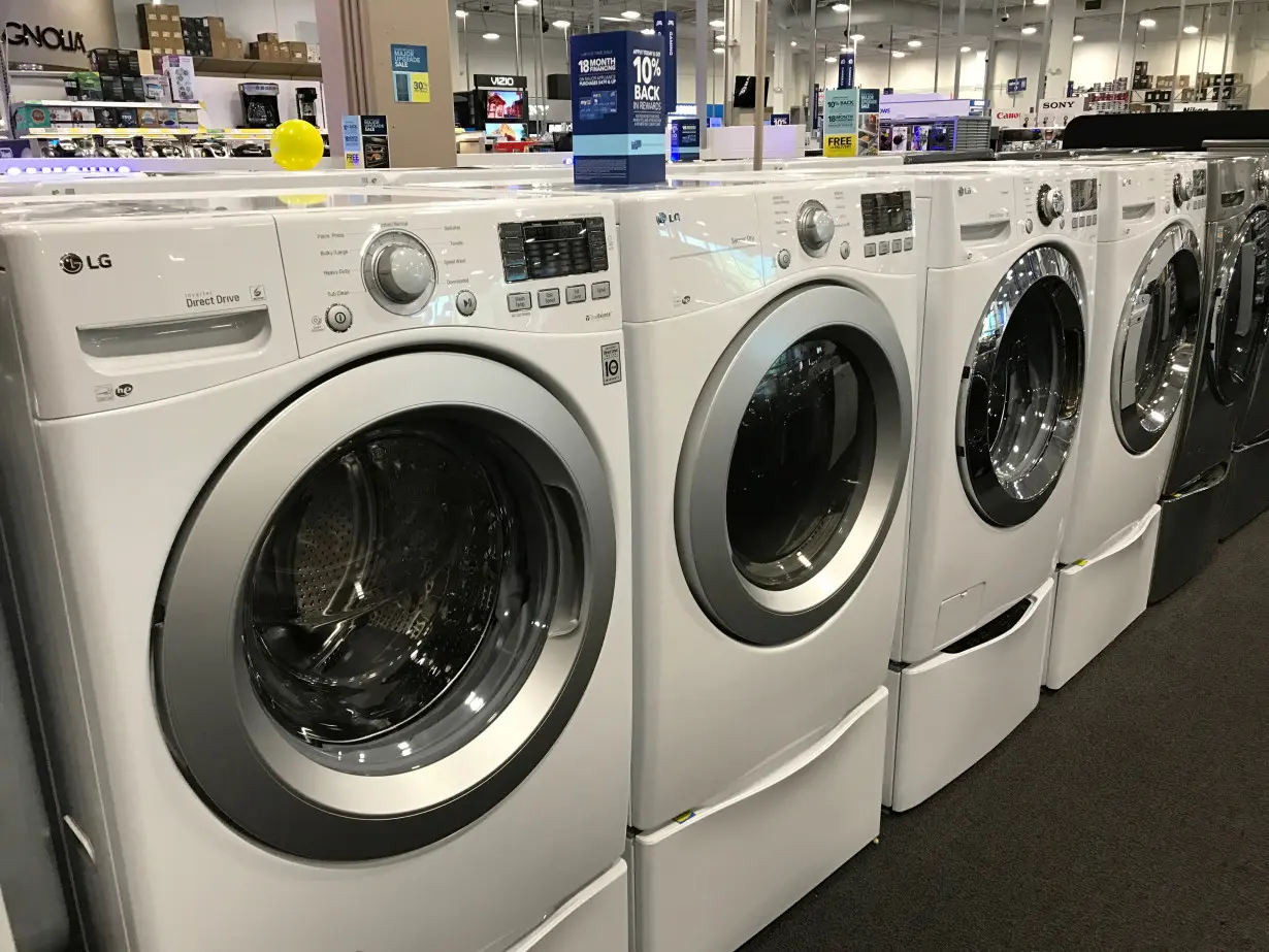 FILE PHOTO: Durable goods are seen on sale in a store in Los Angeles