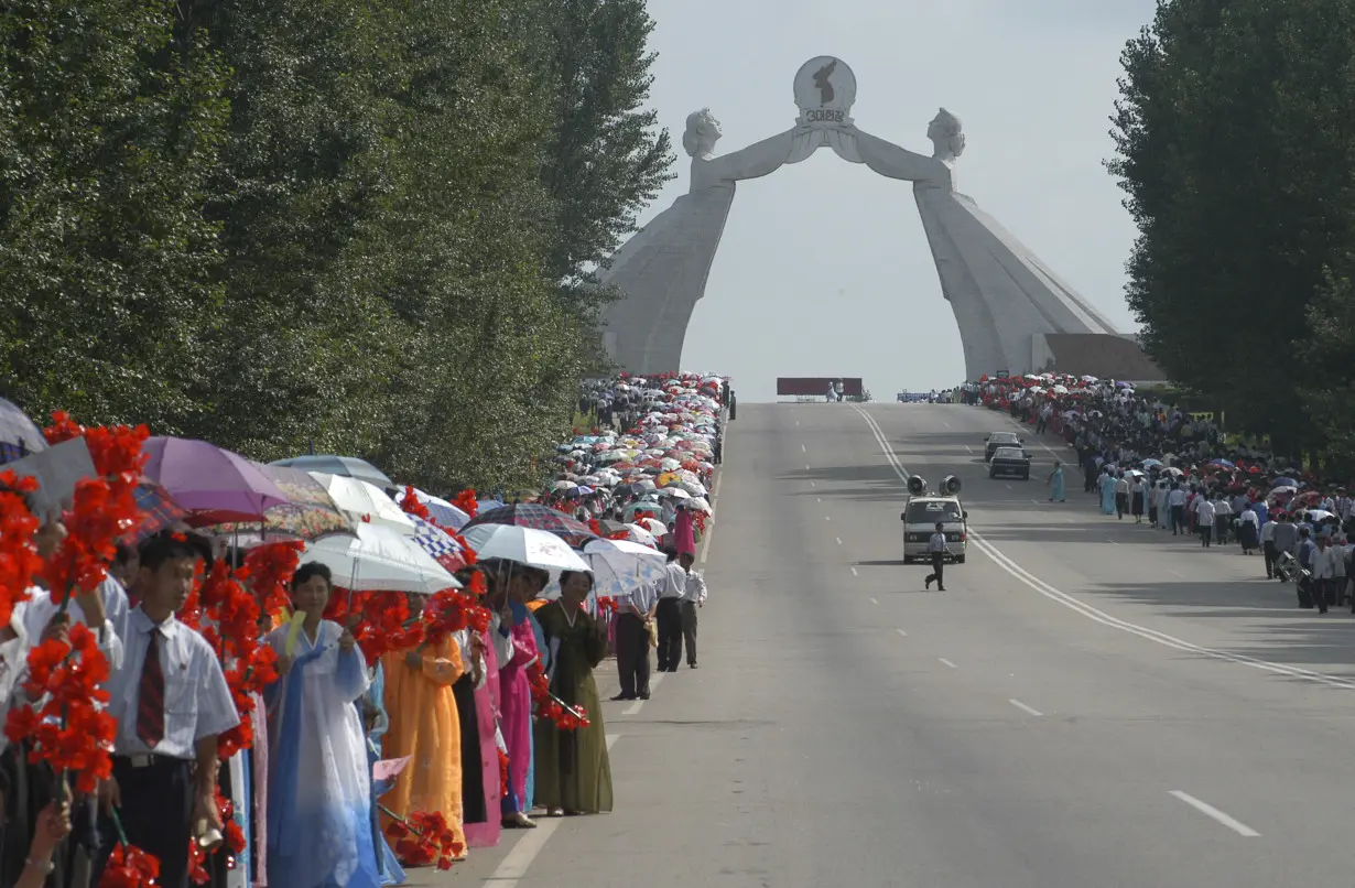 FILE PHOTO: People take part in the celebrations for the National Liberation Day in Pyongyang