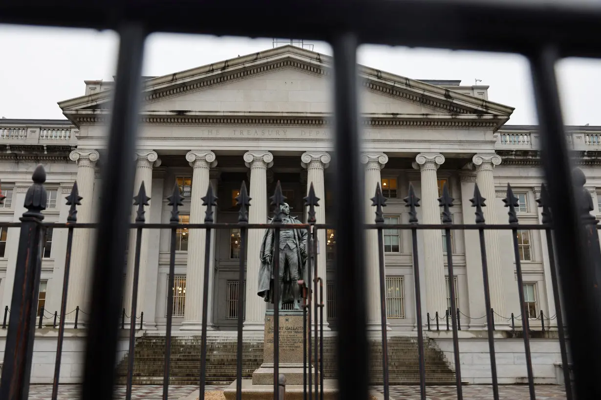 A general view of the U.S. Treasury building in Washington