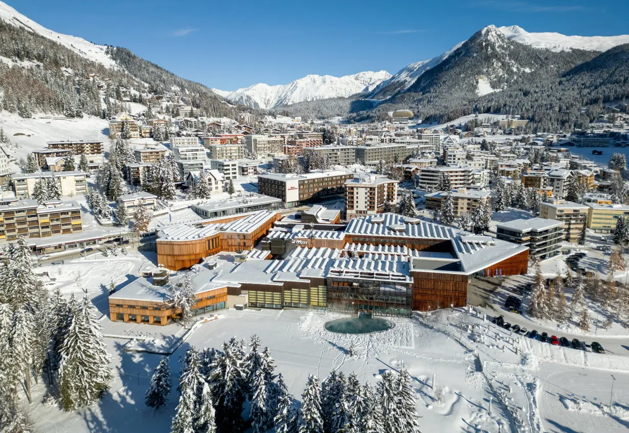 FILE PHOTO: Overview of the town of Davos ahead of the annual meeting of the WEF