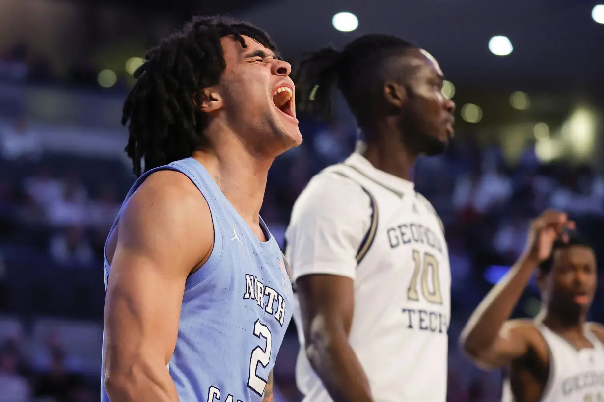 Naithan George's layup in final seconds lifts Georgia Tech to 74-73 win over No. 3 North Carolina