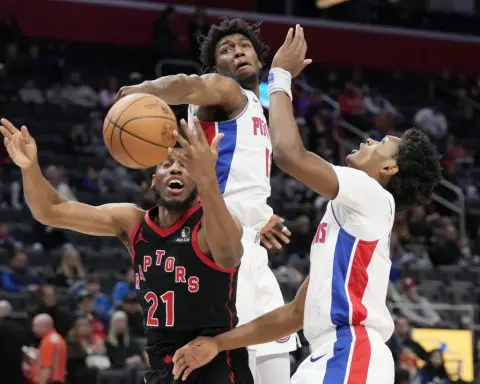 Pistons beat Raptors 129-127 to end NBA record-tying losing streak at 28 games