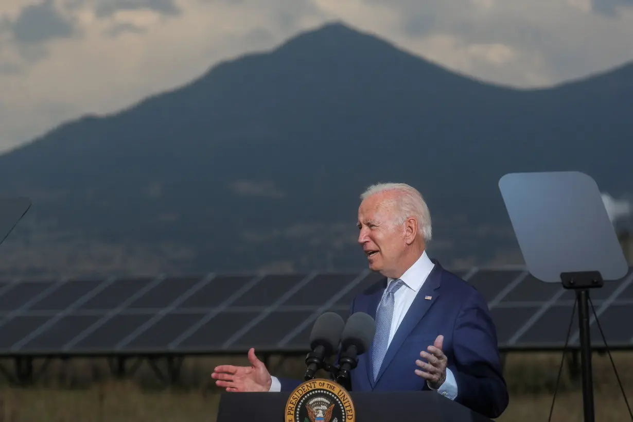 FILE PHOTO: U.S. President Joe Biden visits the Flatirons Campus Laboratories and Offices of the National Renewable Energy Laboratory (NREL), in Arvada