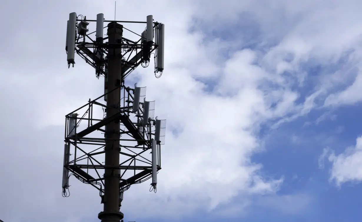 A telecommunications tower managed by American Tower is seen in Golden