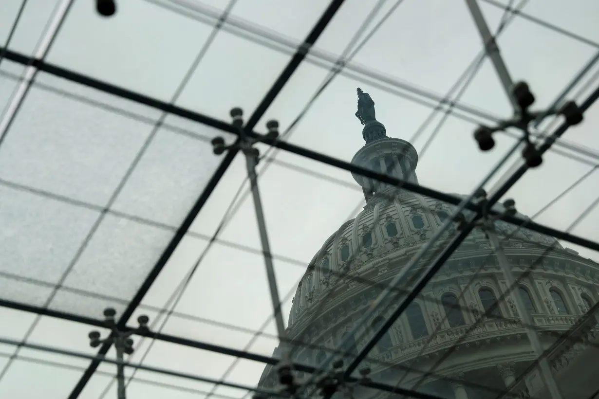 The US Capitol Building is seen from the Congressional Visitors Center in Washington