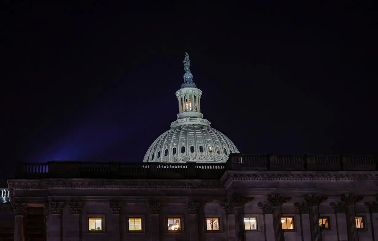 FILE PHOTO: The U.S. Capitol Dome is illuminated in Washington