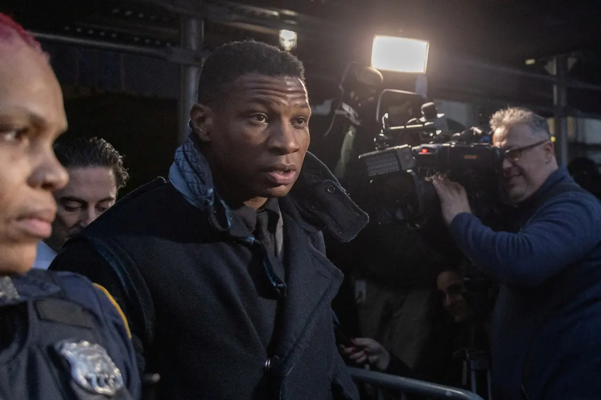 Actor Majors walks outside the court after the jury found him guilty in his assault and harassment case at Manhattan Criminal Court in New York City