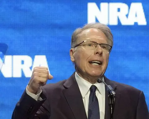 Longtime NRA chief Wayne LaPierre is leaving the gun group in trouble but still powerful