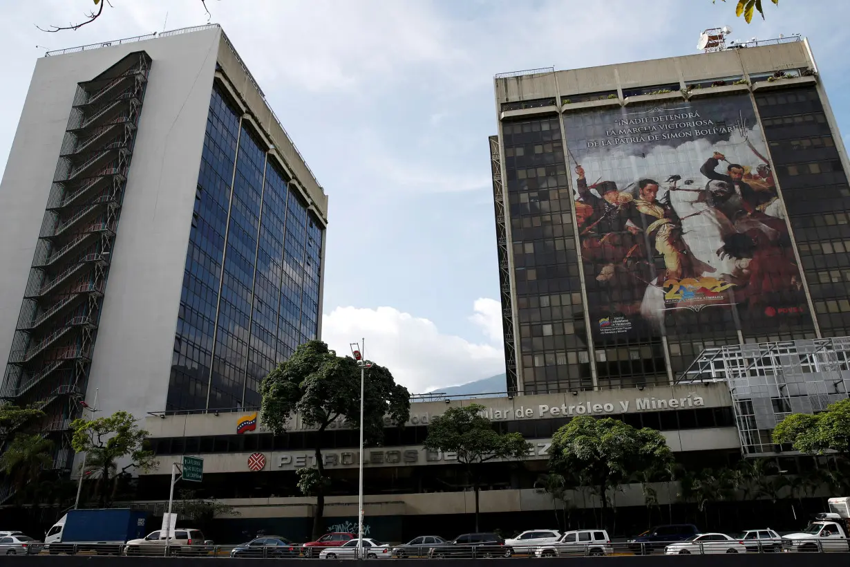 FILE PHOTO: A general view of the headquarters of the Venezuelan oil company PDVSA in Caracas