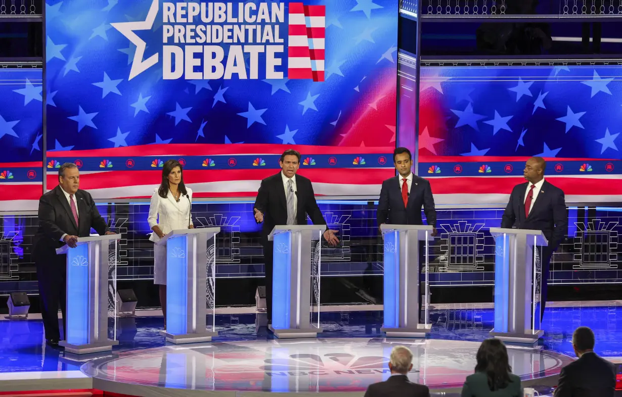 Republican U.S. candidates participate in their third debate of the 2024 U.S. presidential campaign in Miami, Florida