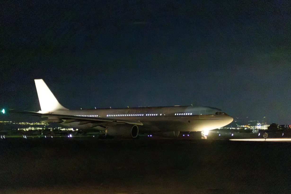 An RAF Voyager aircraft takes off to join the U.S.-led coalition from RAF Akrotiri