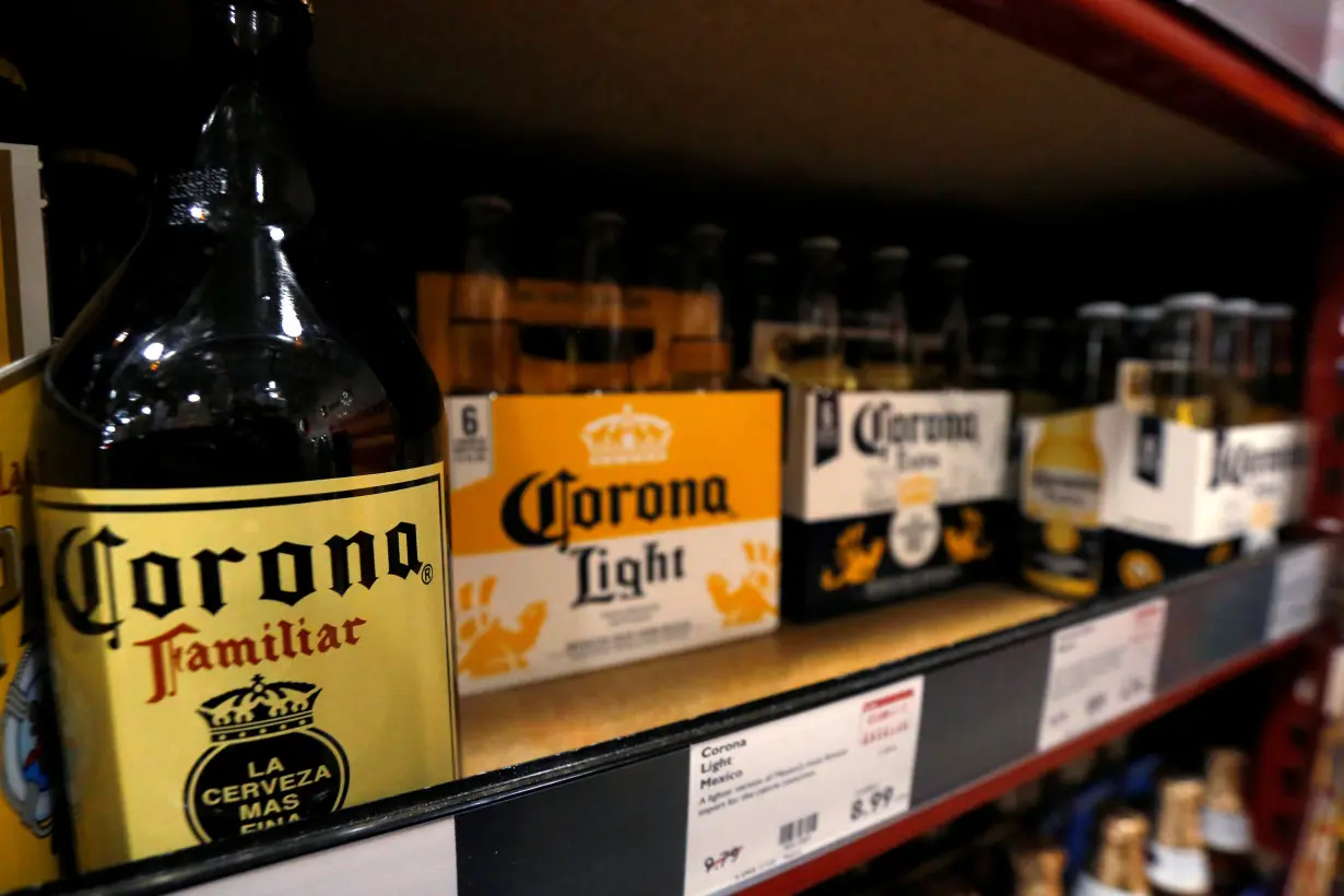 Corona beers are pictured at a BevMo! store ahead of Constellation Brands Inc company results in Pasadena