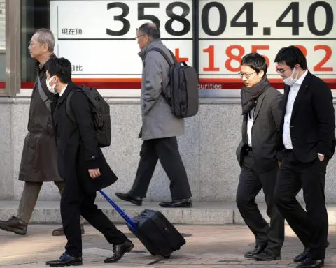 Stock market today: Asian shares mostly fall after Wall Street drop, Tokyo hits new 34-year high