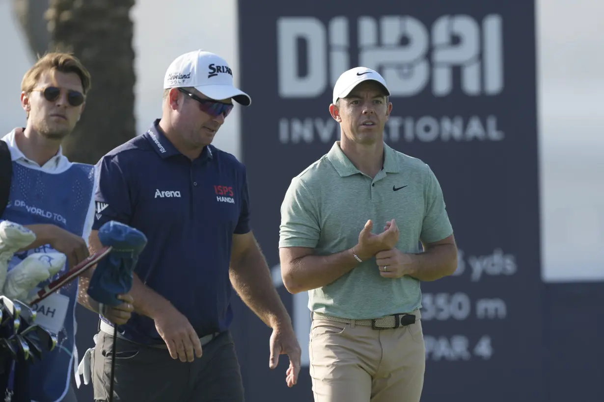 Rory McIlroy opens 2024 with bogey-free 62 to lead Dubai Invitational by 2 shots