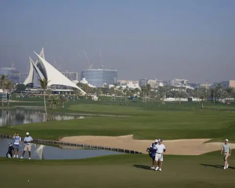 Rory McIlroy opens 2024 with bogey-free 62 to lead Dubai Invitational by 2 shots