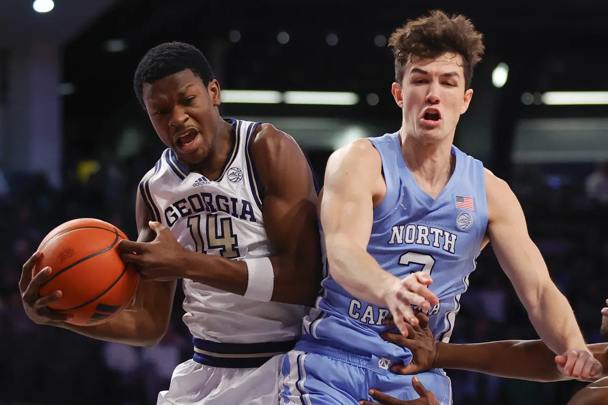 Naithan George's layup in final seconds lifts Georgia Tech to 74-73 win over No. 3 North Carolina