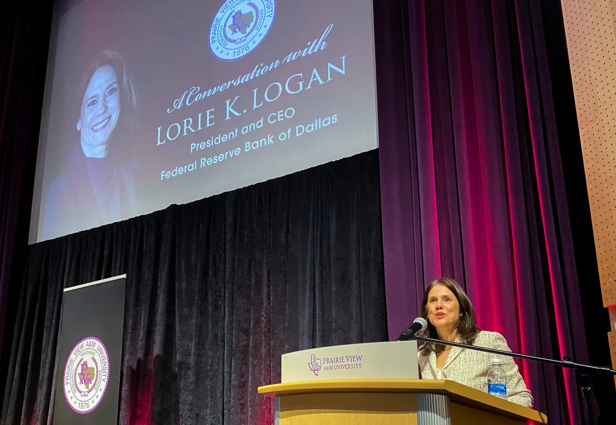 FILE PHOTO: Dallas Federal Reserve Bank President Lorie Logan in Prairie View