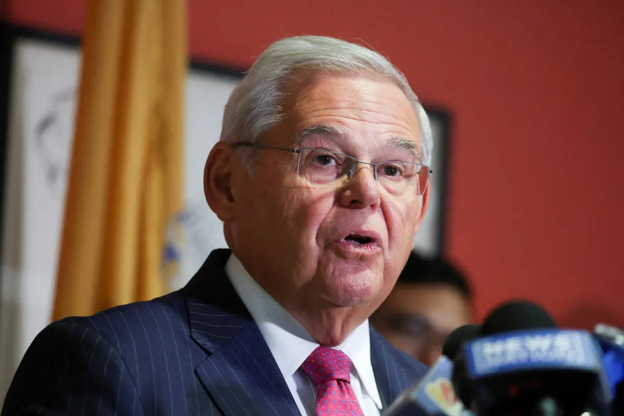 FILE PHOTO: U.S. Senator Bob Menendez to make first remarks following indictment